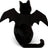 Black felt bat wing Halloween costume for cats and dogs, image 2