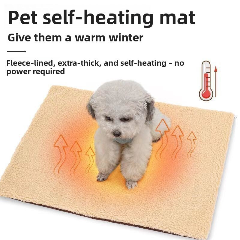 Self-warming faux shearling pet pad, photo from another angle