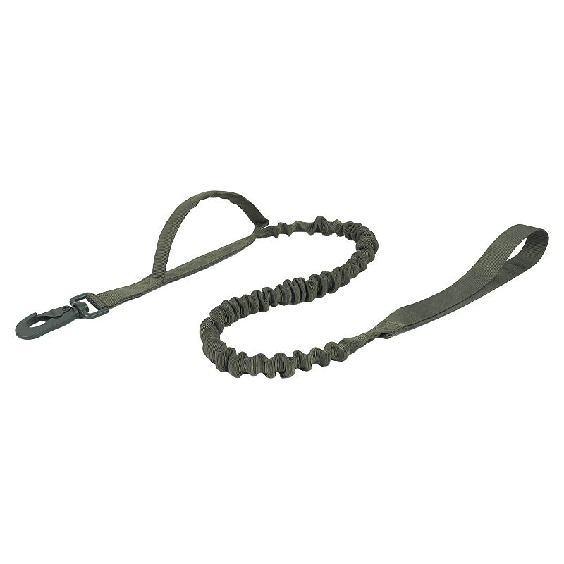 Tactical nylon dog collar and lead in olive and black, view 23