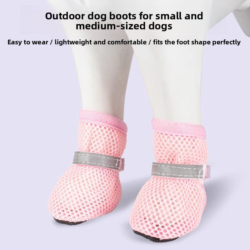 Breathable mesh dog shoes set of four, available in 4 colours, image 2