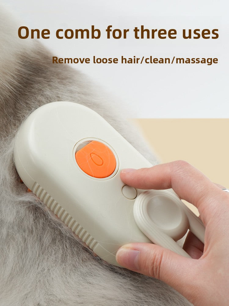 Rechargeable Steam Spray Massage Brush for Cats and Dogs
