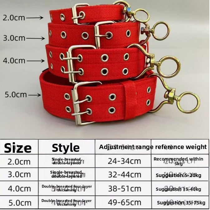 Wide double-layer nylon dog collar, 5 sizes available