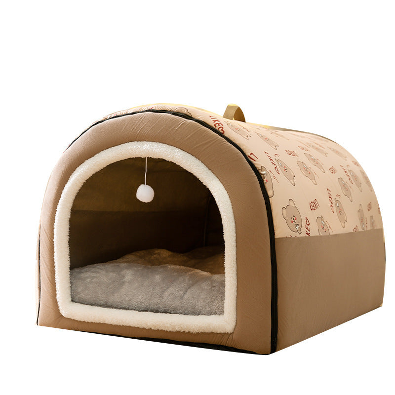 Polar fleece pet house with removable cover for dogs and cats, photo 4