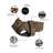 Thick water-repellent dog jacket with reflective trim in Orange, showing size and shape