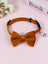 Striped cat collar with velvet bow, main product photo