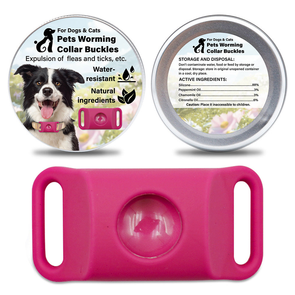 Pet Cat Dog Button Silicone Collar