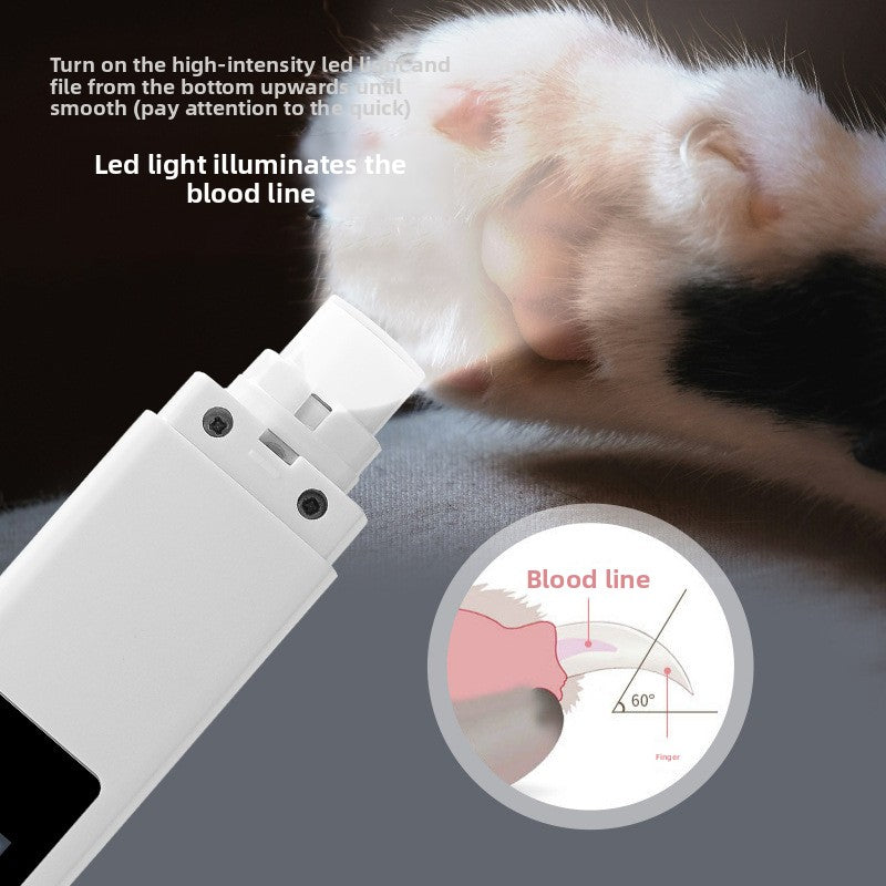 Electric Dog Nail Grinder with Dust Cover, Rechargeable Trimmer