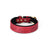 Embossed pattern leather look dog collar in brown