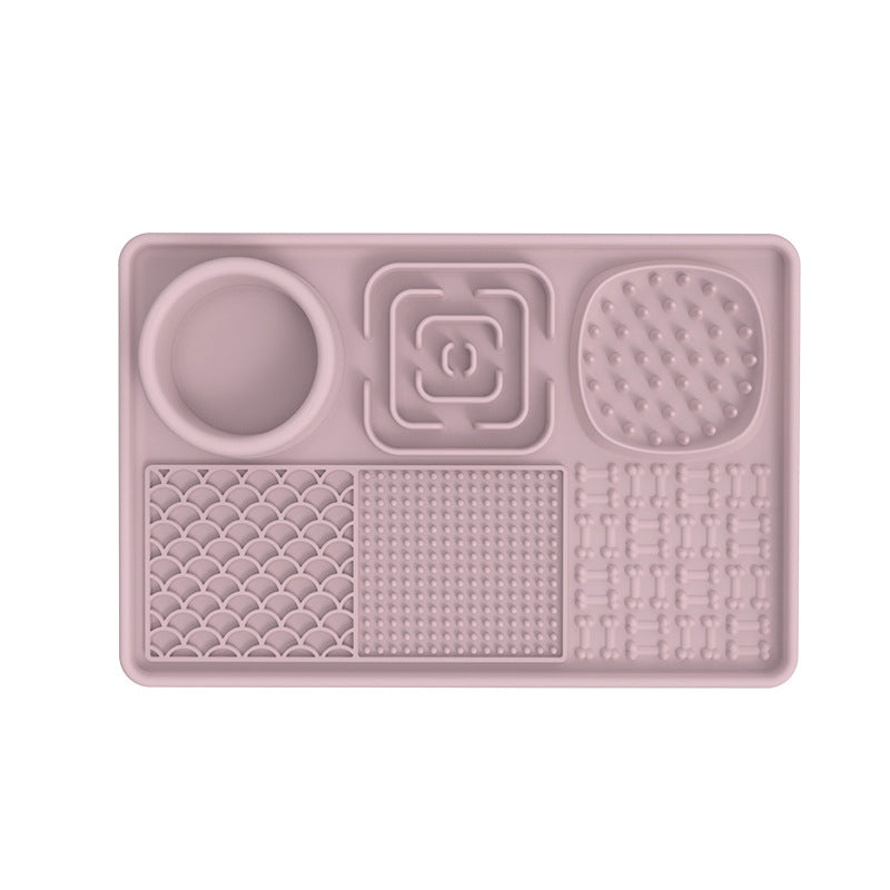 Dog Lick Mat Slow Feeder with Suction Cups and Scraper
