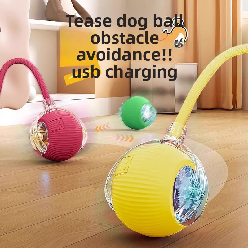 Electric Interactive Dog Toy with Obstacle Avoidance, 3 Speeds
