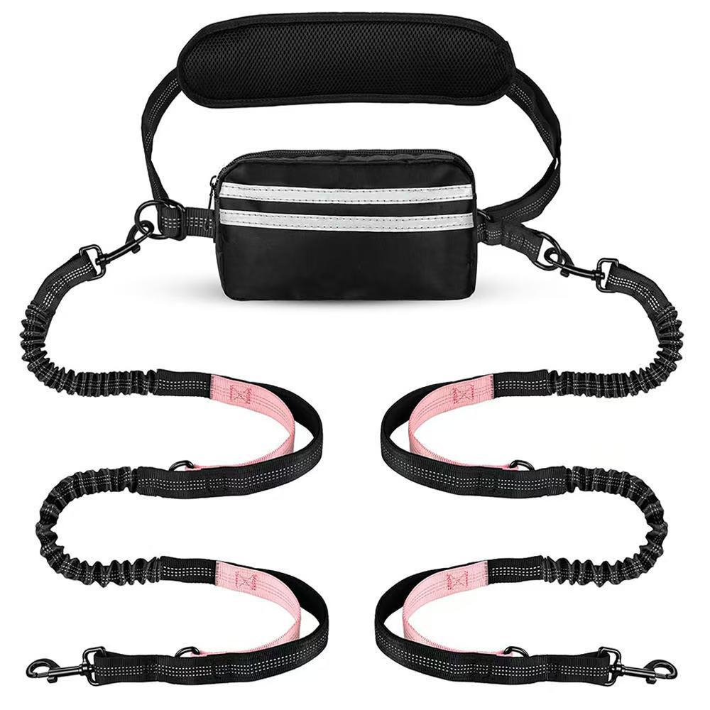 Hands-free dog running lead with waist belt and bungee, product photo