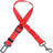 Elastic dog car seat belt lead with reflective strip in red