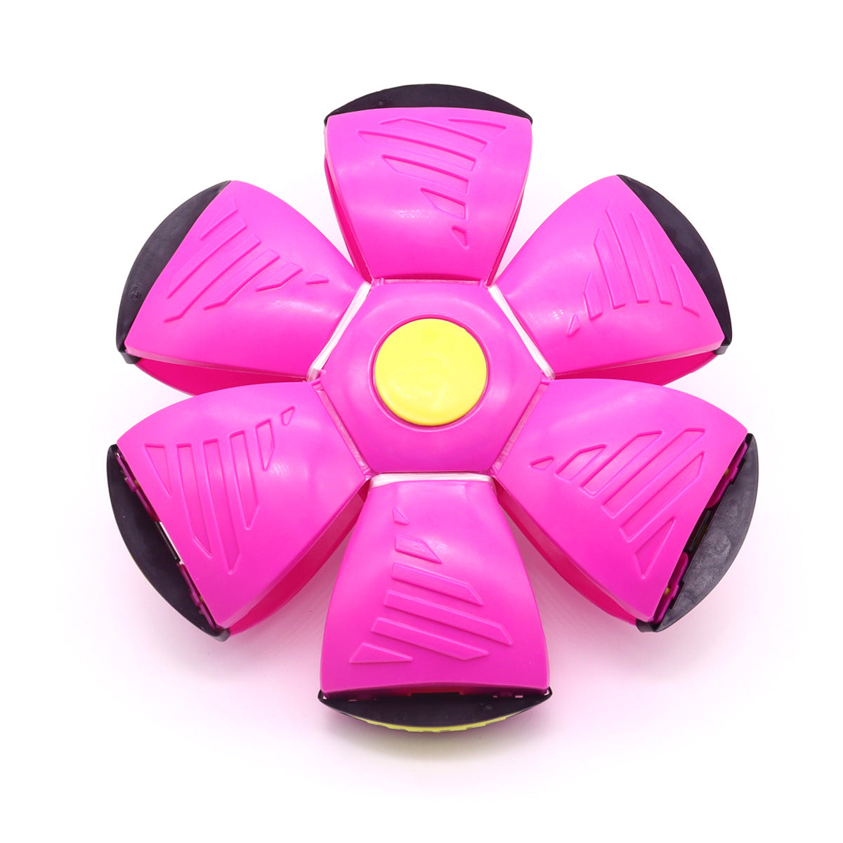 Flying saucer ball dog toy with optional LED lights for fetch - view 16