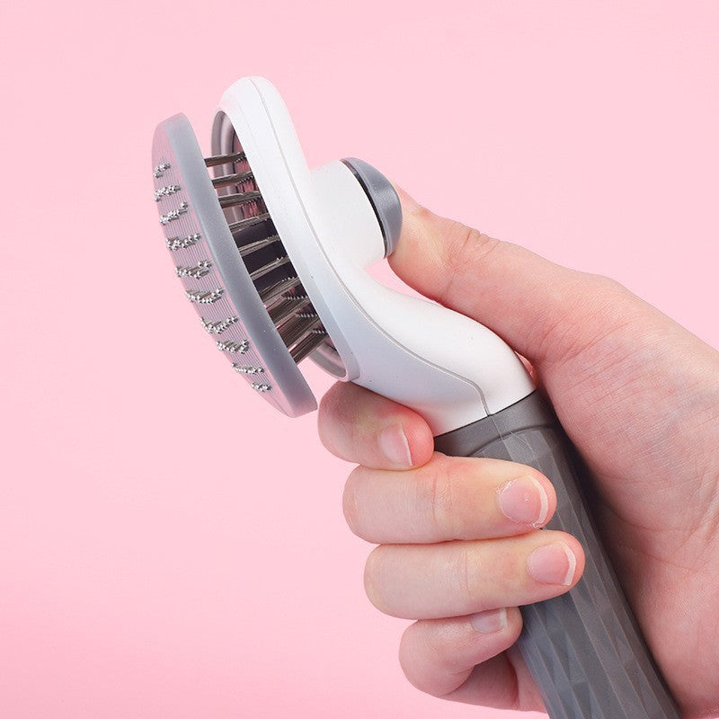 Anti-Slip Grip Slicker Brush with Stainless Steel Pins for Pets