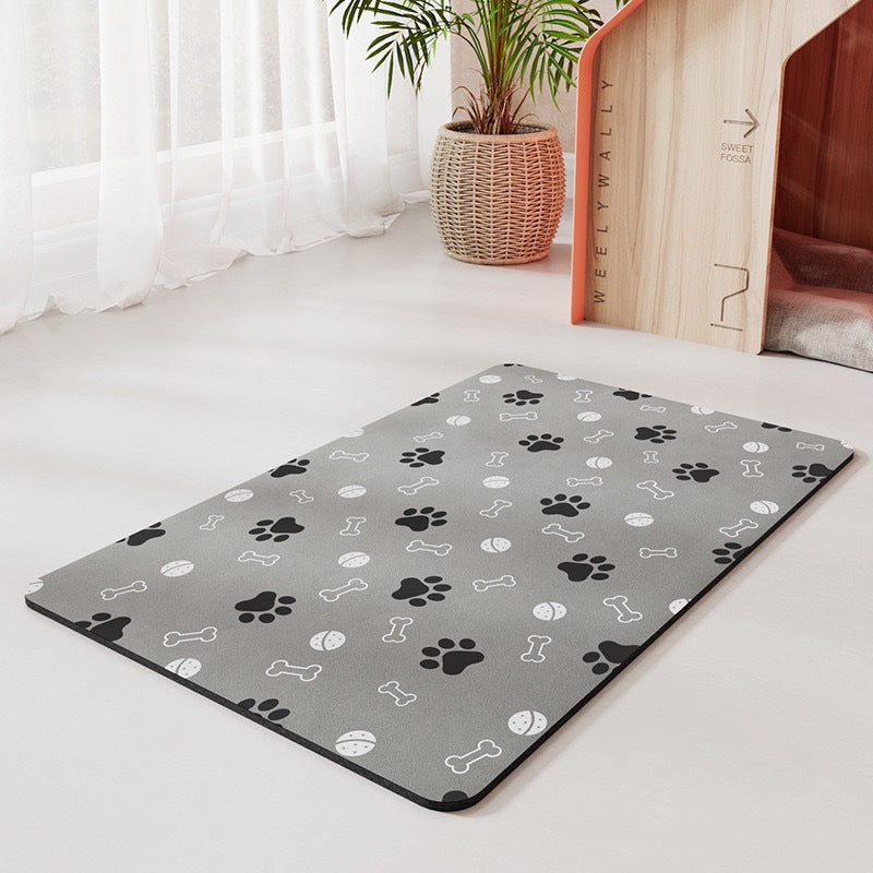 Quick-dry diatomite pet feeding mat, extra detail view