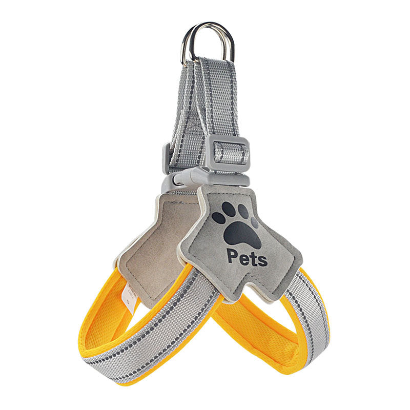 No choke Y harness for small and medium dogs in bright colours
