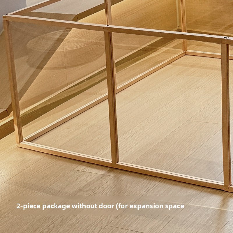 Beech wood and clear acrylic pet fence panel, photo 9 of 12