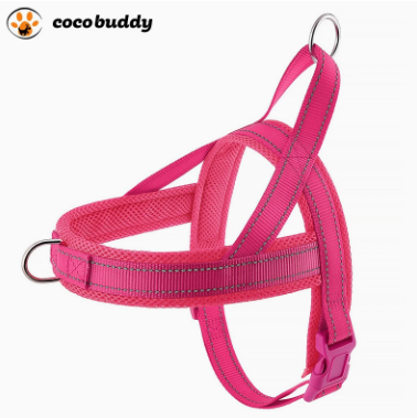 Tactical dog harness with matching reflective lead in black