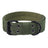 Tactical nylon dog collar with handle and reflective trim in black