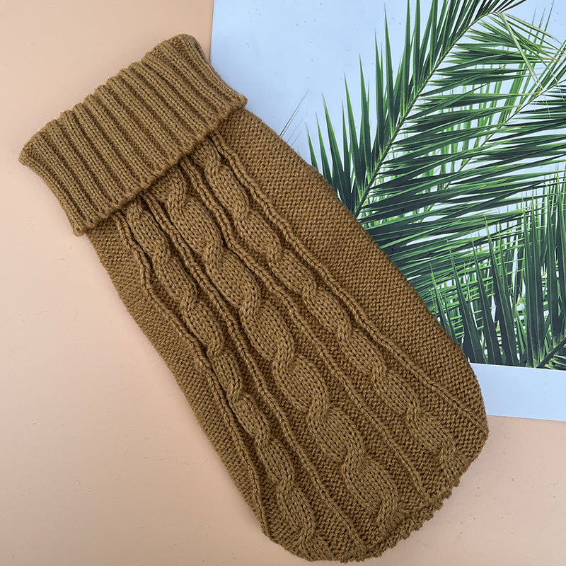 Thick acrylic cable knit dog jumper, available in 13 colours, image 19