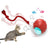 Red automatic rolling cat toy ball with dragonfly tail, photo 15