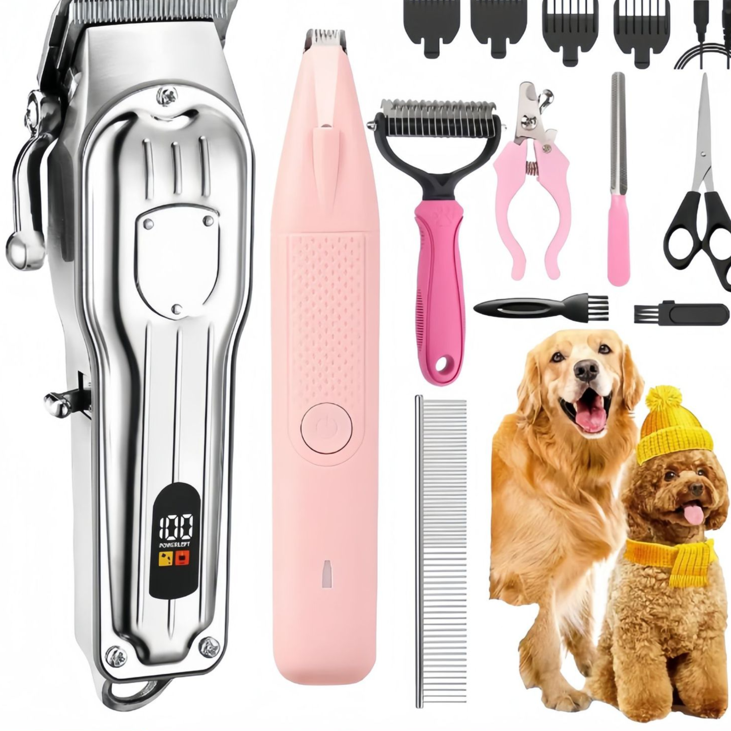 Cordless Electric Pet Clipper with Titanium Alloy Blades