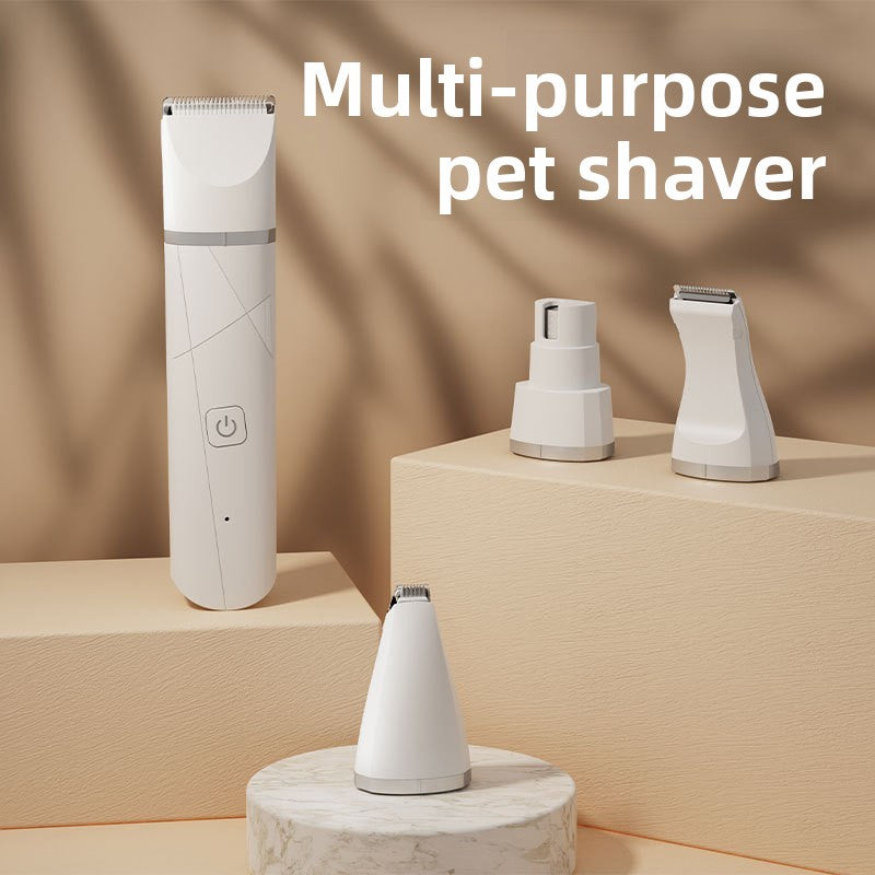 Double Cutter Head Pet Hair Clipper, Quiet Rechargeable Shaver