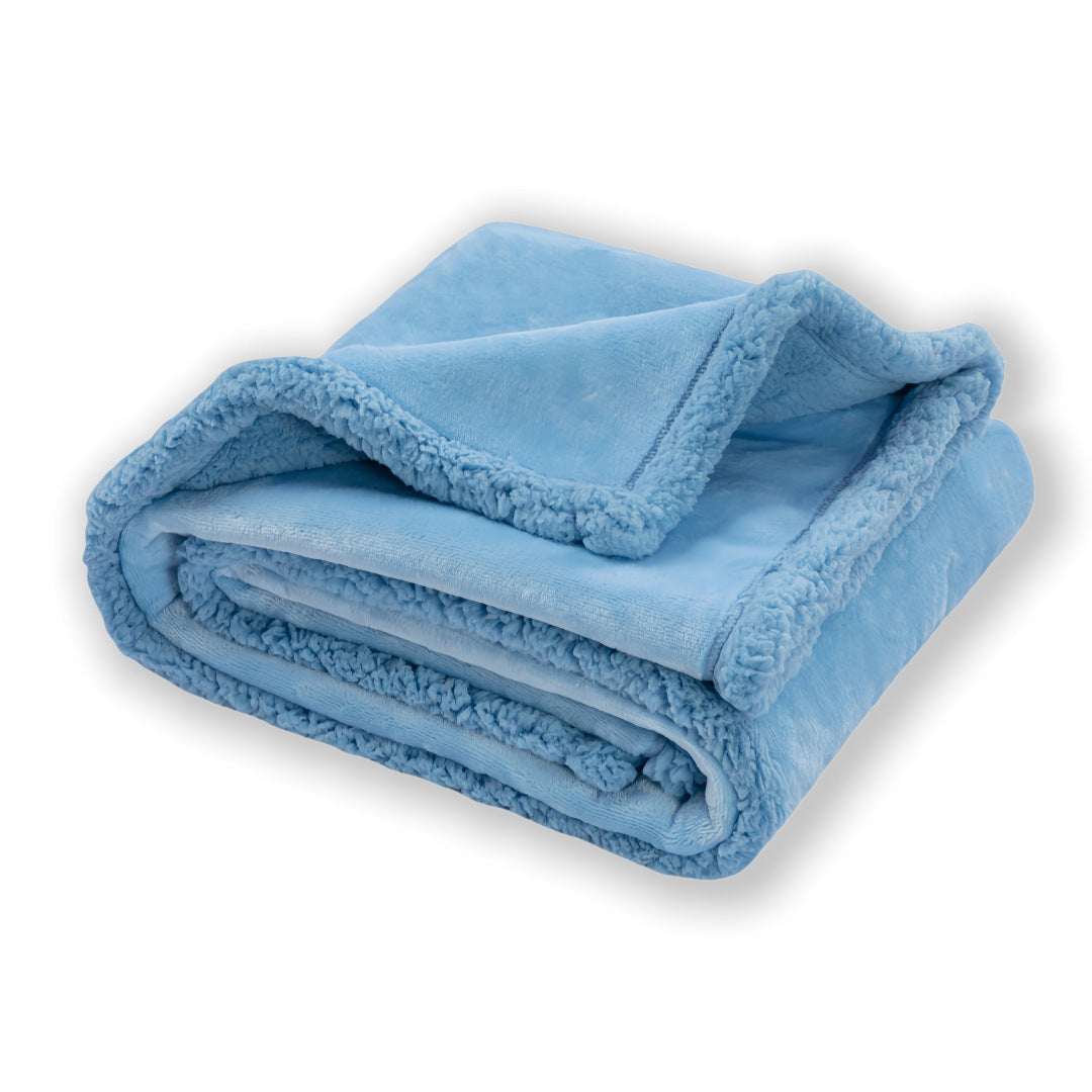 Miami blue reversible pet blanket in large size