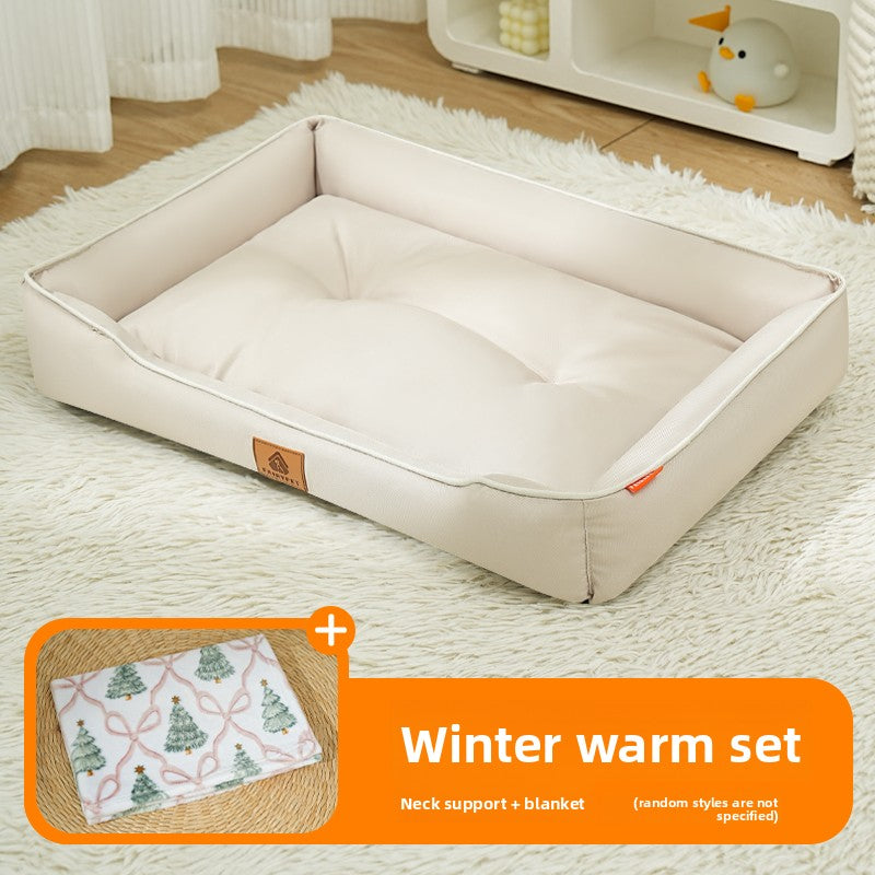 Waterproof Oxford dog bed with raised edges and soft base, photo 37