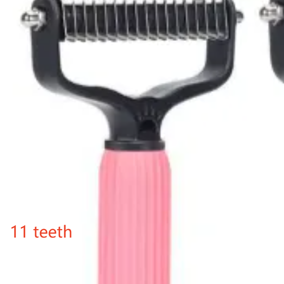 Double-Sided Stainless Steel Detangling Comb with Non-Slip Grip