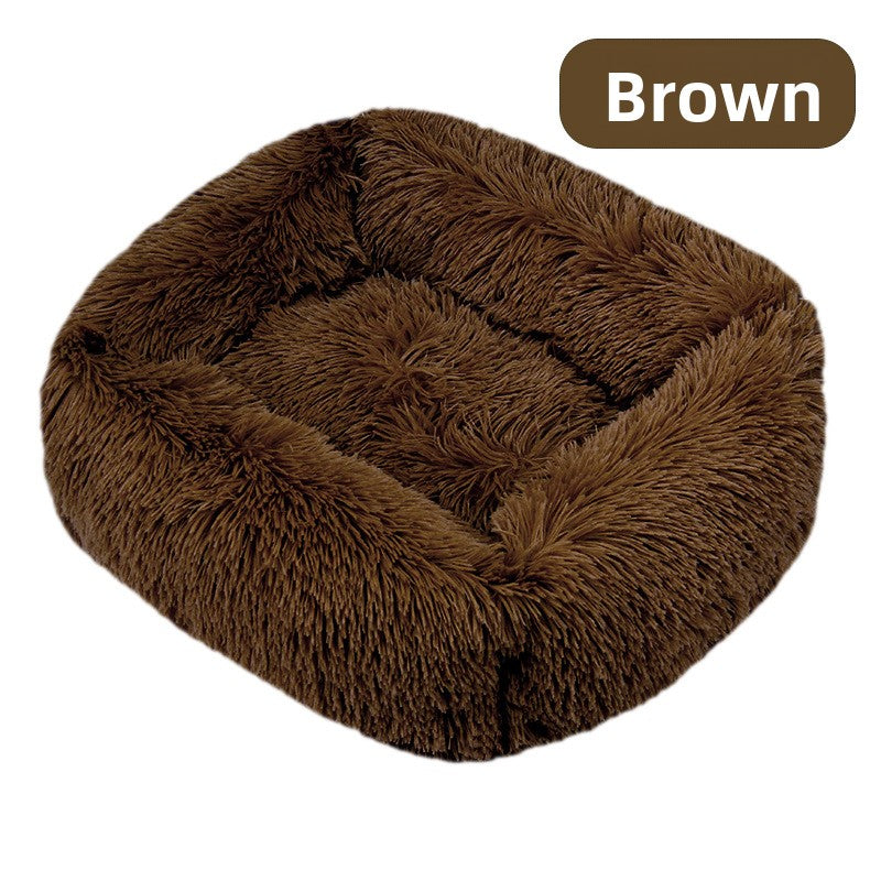 Square long plush pet bed, photo 5 of 65