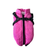 Fleece lined padded dog vest with reflective strips in Black, in a home setting