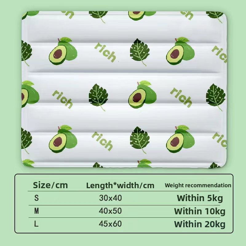 Oxford cloth gel pet cooling mat in Avocado, size Large 60 x 45cm