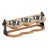 Elevated Stainless Steel Pet Bowl on Three-Legged Bamboo Stand for Cats and Small Pets