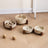 Marble Pattern Ceramic Pet Bowl with Acacia Wood Stand in Water or Slow Feeder Style
