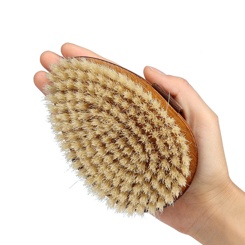 Wooden Handle Pet Bath Massage Brush with Soft Bristles