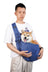 Foldable pet carrier shoulder bag for cats, full product photo