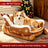 Christmas sleigh pet bed with warm plush lining, photo 10 of 10