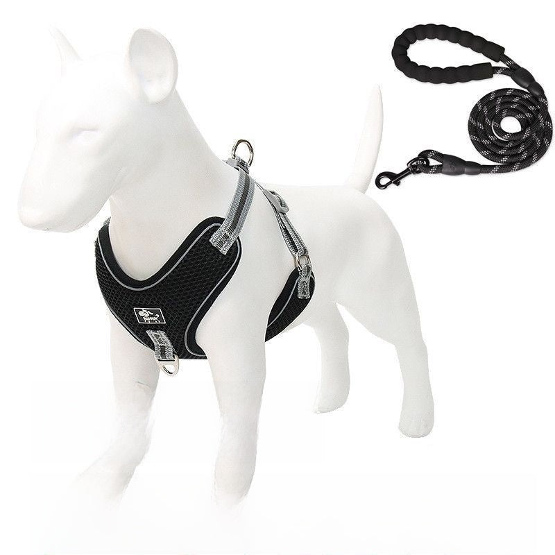 Mesh reflective dog harness, ideal for everyday use