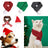 Christmas knitted pet scarf for dogs and cats in Red, front view