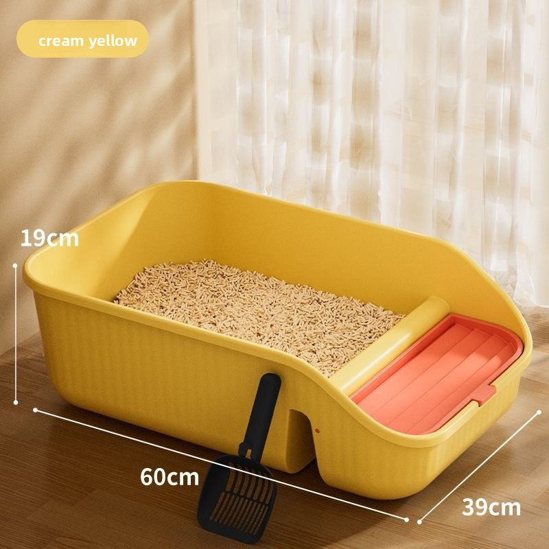 Fully Enclosed Cat Litter Box with Anti-Splash Design