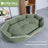 Soft suede oval pet bed with non-slip base, photo 4 of 25