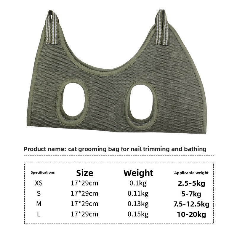 Cat Grooming Restraint Bag for Bathing, Nail Trimming and Ear Care