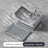 Extra Large Stainless Steel Cat Litter Box with Anti-Splash Cover