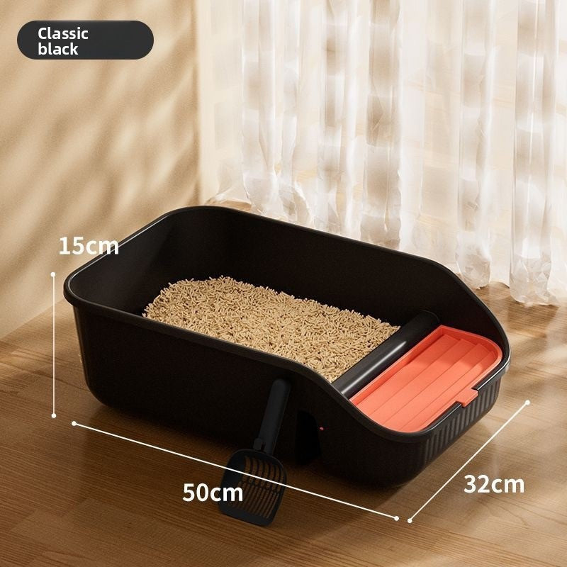 Fully Enclosed Cat Litter Box with Anti-Splash Design