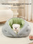 Round raised edge dog bed, main product photo