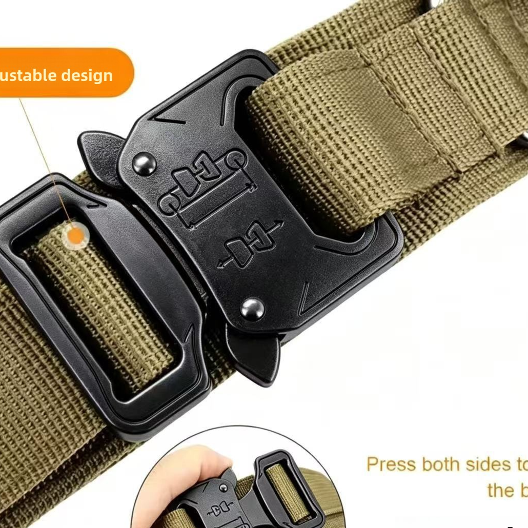 Tactical nylon dog collar with handle, ideal for everyday use
