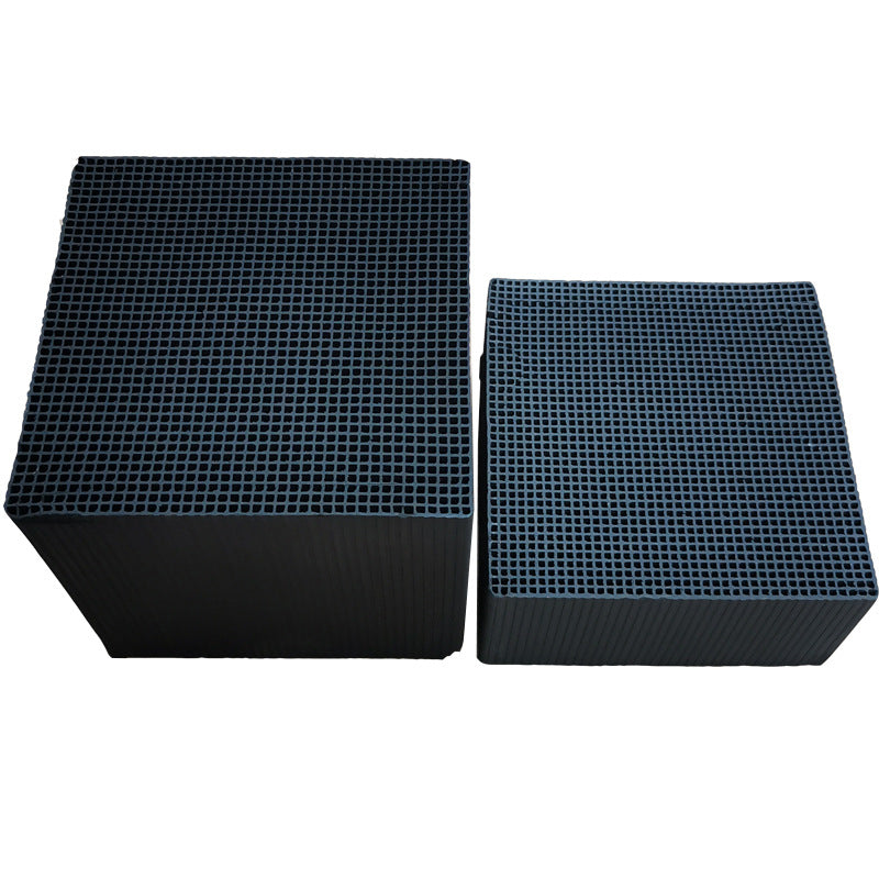 Honeycomb activated carbon filter block for aquarium water, view 5