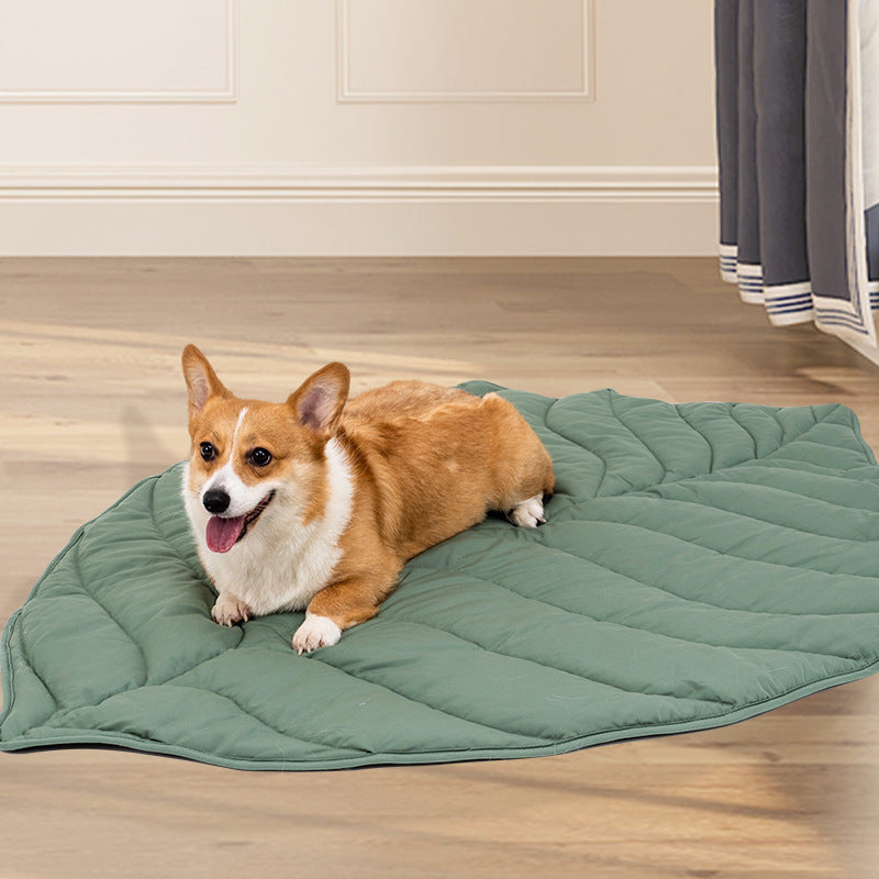 Ginkgo yellow leaf shaped pet mat rug for cats and dogs, photo 7