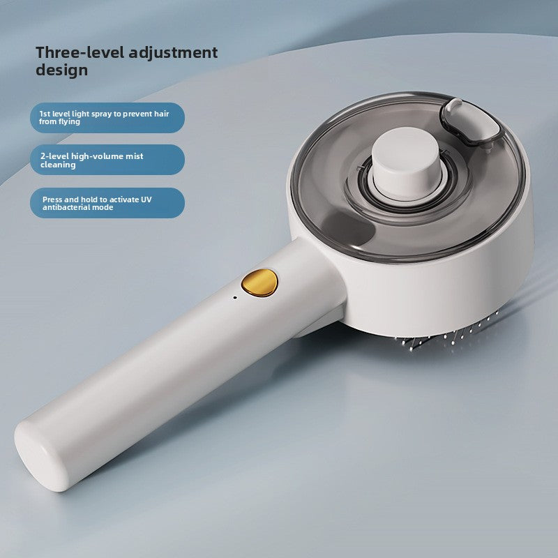 Steam Spray Grooming Comb for Cats and Dogs, Steel Pins